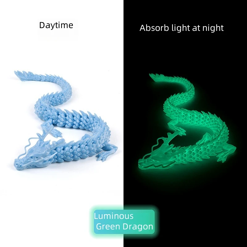 New Design 60cm luminous Chinese Dragon Figurine Statue Articulated Toy With Movable Limbs Ideal For Collection