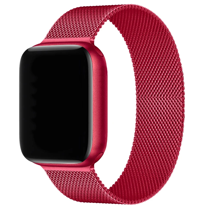 Milanese Metal 38/40/41/42/44/45mm mens and womens Stainless Steel Bracelet magnetic Luxury Watch Band for Apple iWatch Series7