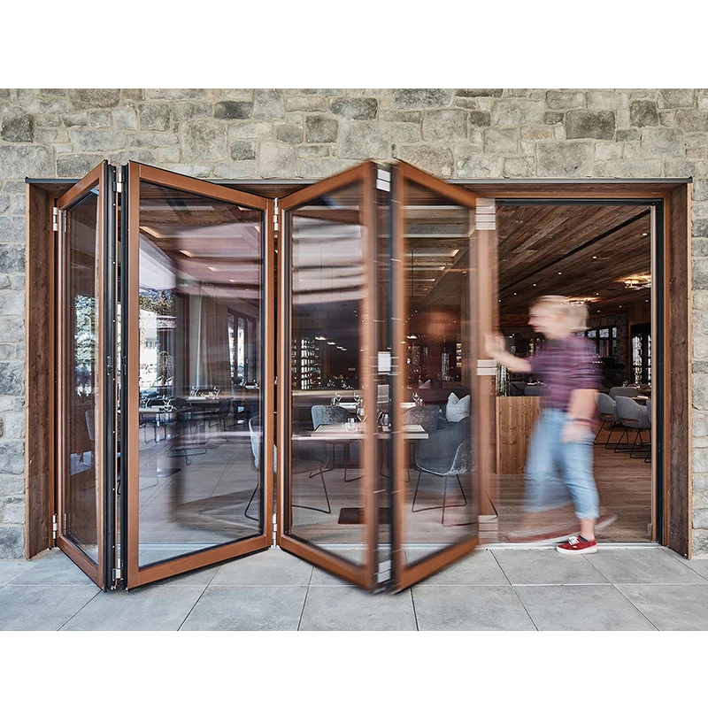Modern aluminum folding door thermal break bifold doors aluminium folding patio door