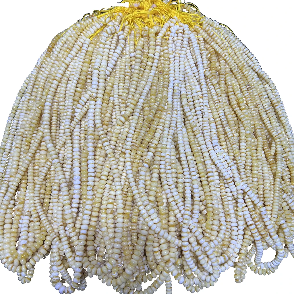 Natural Amber Jewelry Russian Amber High Quality White Tiger Pattern 8-10mm Drum Beads High Quality Muslim prayer beads Imam