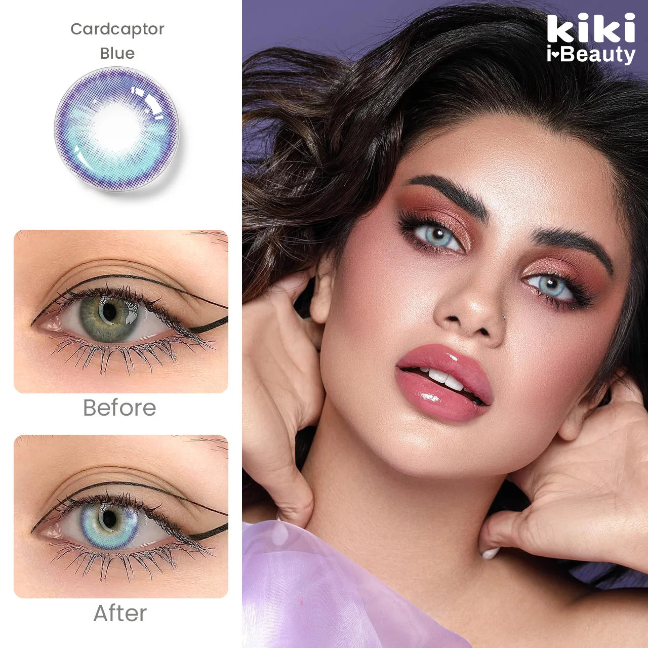 Цветные контактные линзы KIKI Beauty 40% год водяные для глаз Нью-Йорка цветные с городским слоем оптовая