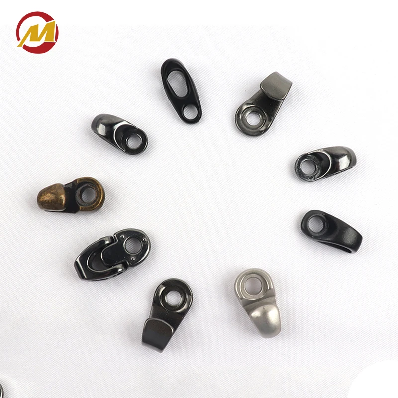 Manufacture Metal Accessory Metal Shoe Hooks Rivets Plating Shoelace Hook Decorative Zinc Alloy Shoe Lace Hooks