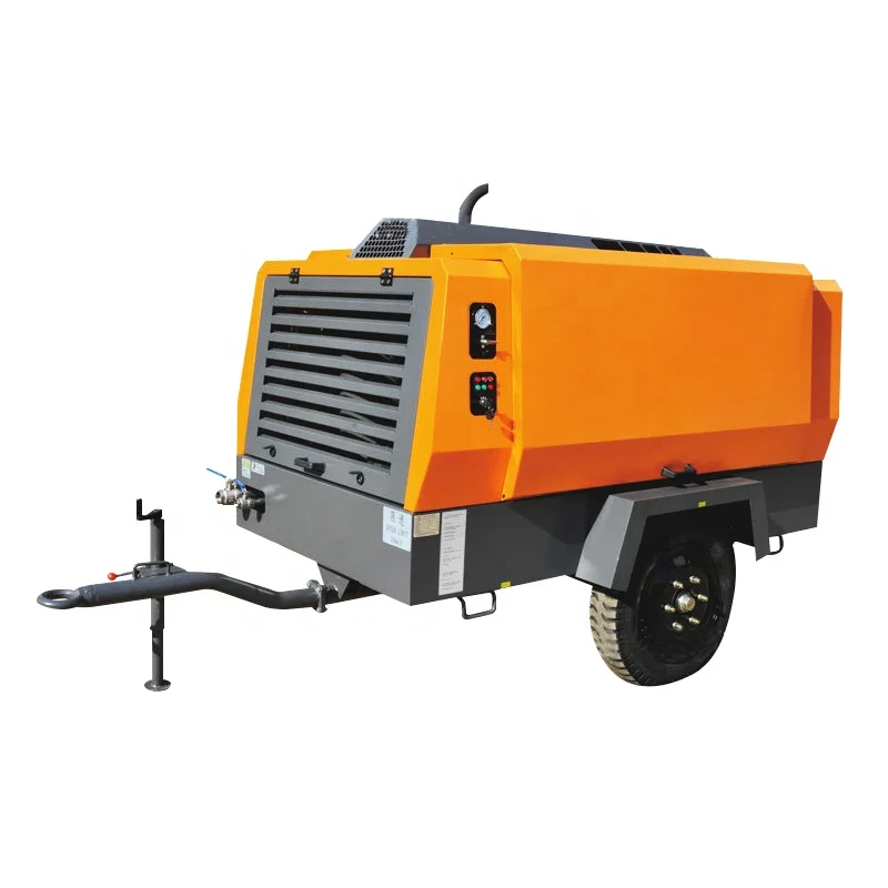 Mobile Rotary Screw Type Diesel Powered Air Compressor Air Cooled Portable Direct  air compressor
