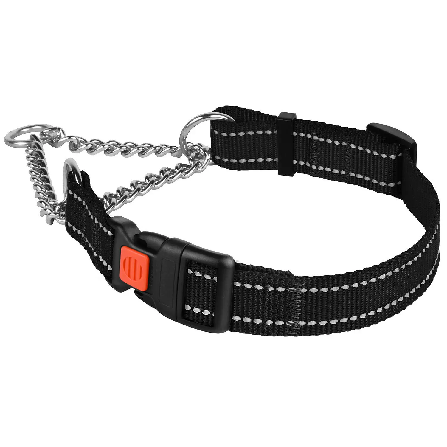 Pet Supplies Reflective Martingale Dog Collars Chain Training With Side Release Lock Buckle