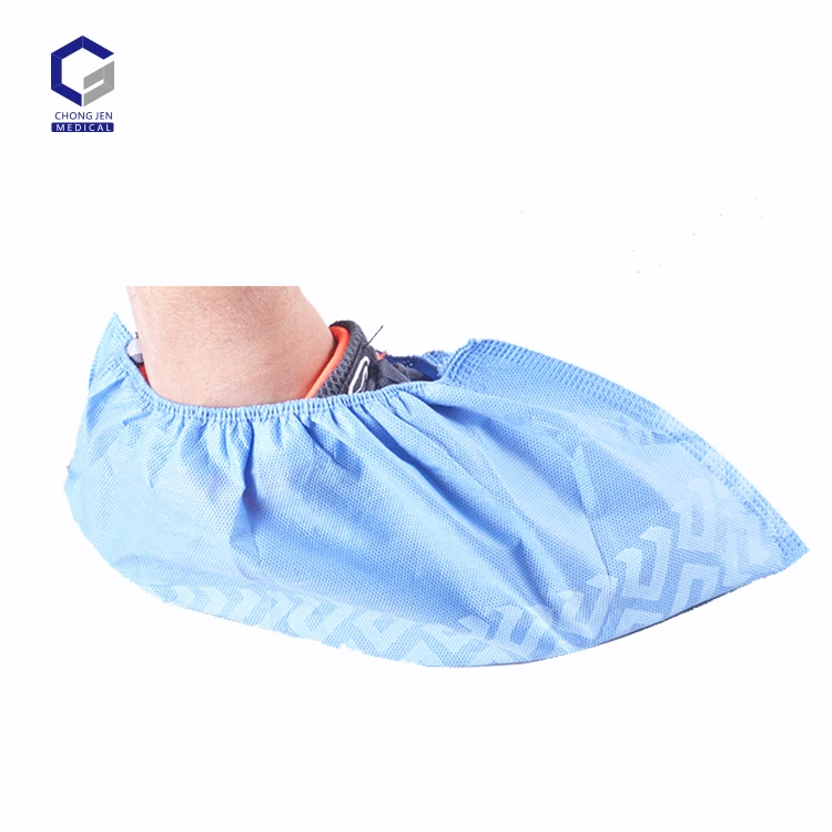 Wholesale White blue Color SMS Nonwoven Breathable Shoe Covers