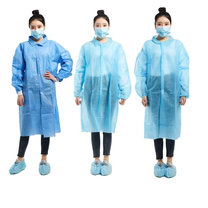 Waterproof Anti-static Disposable Safety Lab Coat & Jacket Waterproof Anti-static Work ClothesLab Coats With Pockets