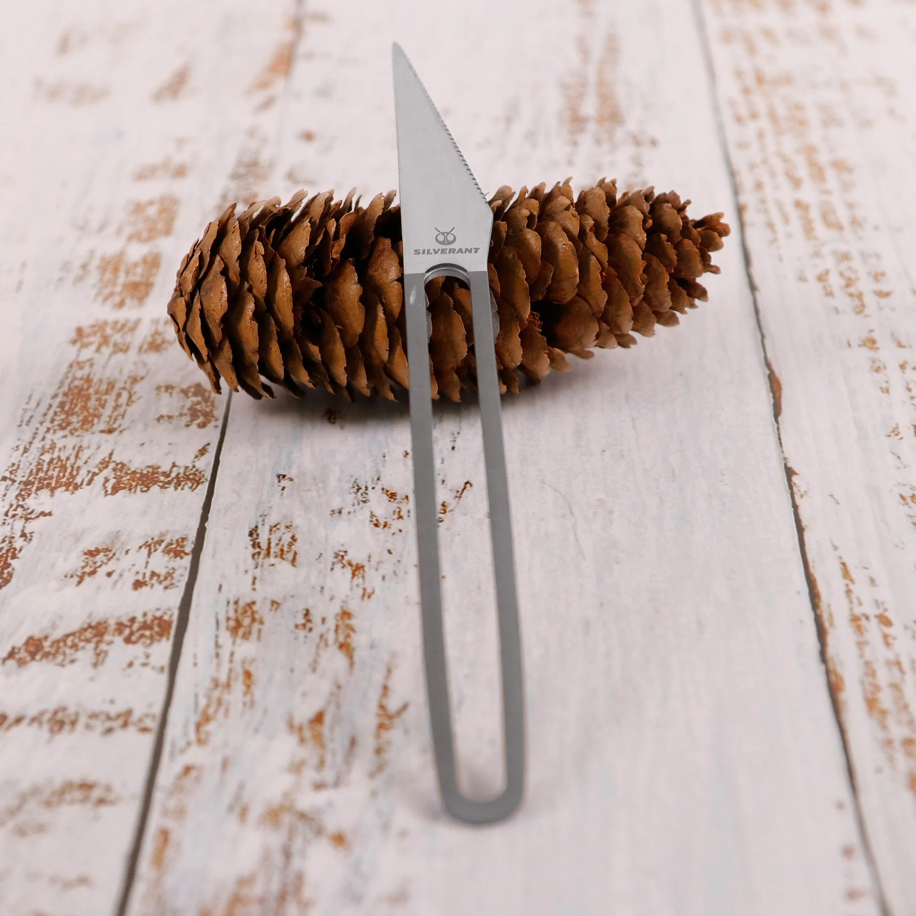 
Titanium knife Backpacker Camping Washable Bag Reusable hollow handle tableware cutlery 