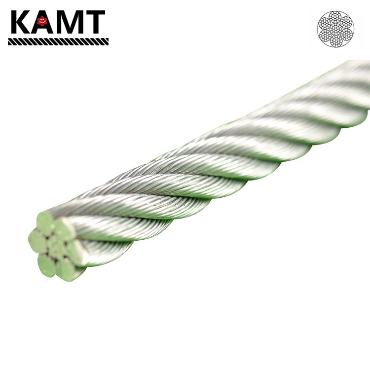 Stainless Steel 304 /316 Wire Rope 7 * 19 Structure 2.5mm-12.7mm Diameter Guardrail Lifting