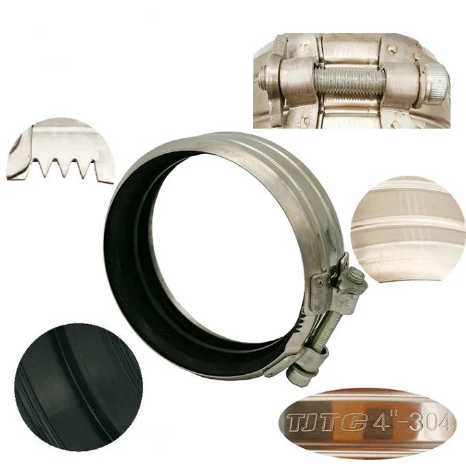 EN877 Rapid Couplings Stainless Steel type B Couplings for Cast Iron Pipes and Fittings joint Connection