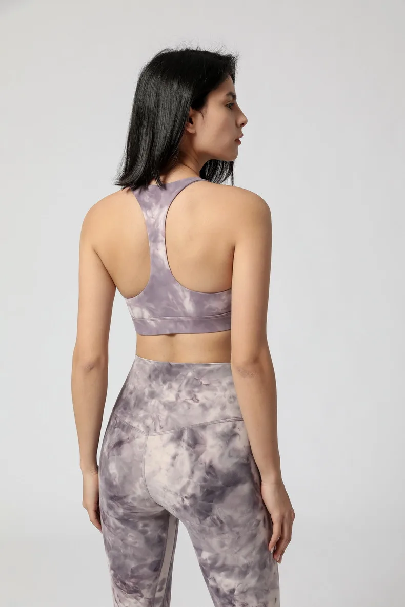 Nylon Spandex Cross Back Custom Digital Printing High Impact High Support Shirts Tops Workouts Women Sports Bra