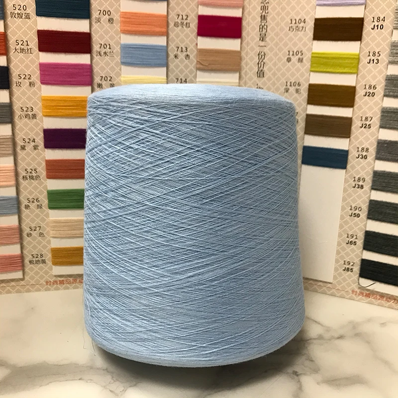 wholesale dyed yarn 100% cotton yarn for making machine  32S/2 semi combed cotton for knitting yarn