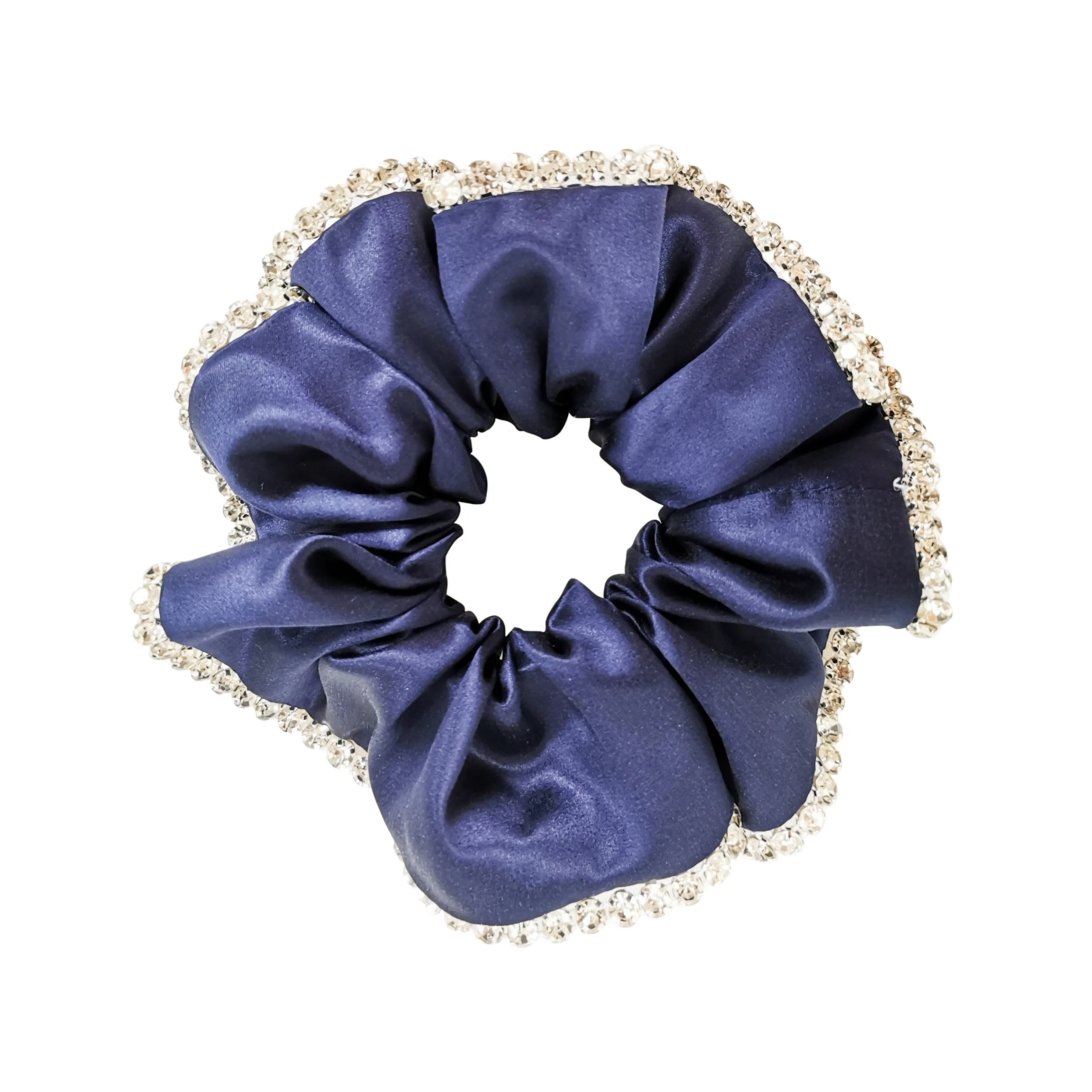 OEKO-TEX 100 Wholesale 100% Pure Silk Scrunchies With Shiny Crystal Customized 16/19/22/25 momme Mulberry Silk Scrunchies