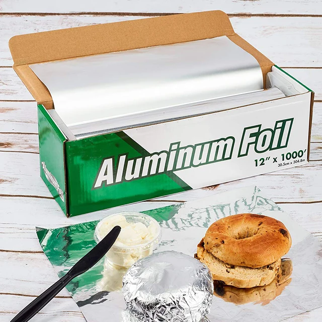 Factory Sale free sample supply Heavy Duty 150m 300m Aluminium Foil Roll  Kitchen Use