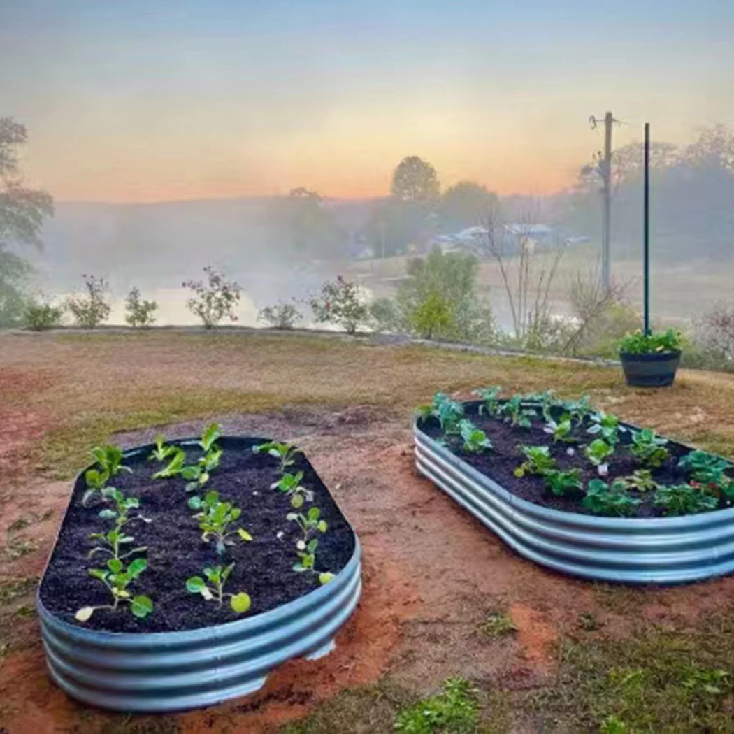 Large Raised Garden Bed for Vegetable/Galvanized Metal Anti-Rust Galvanized Steel Raised Garden Bed