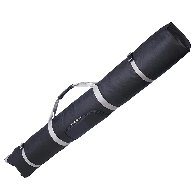 
Ski Bag Waterproof Full Padded Ski Travel Bag Hold 1 pair of Downhill or Cross-country Skis with Handles 