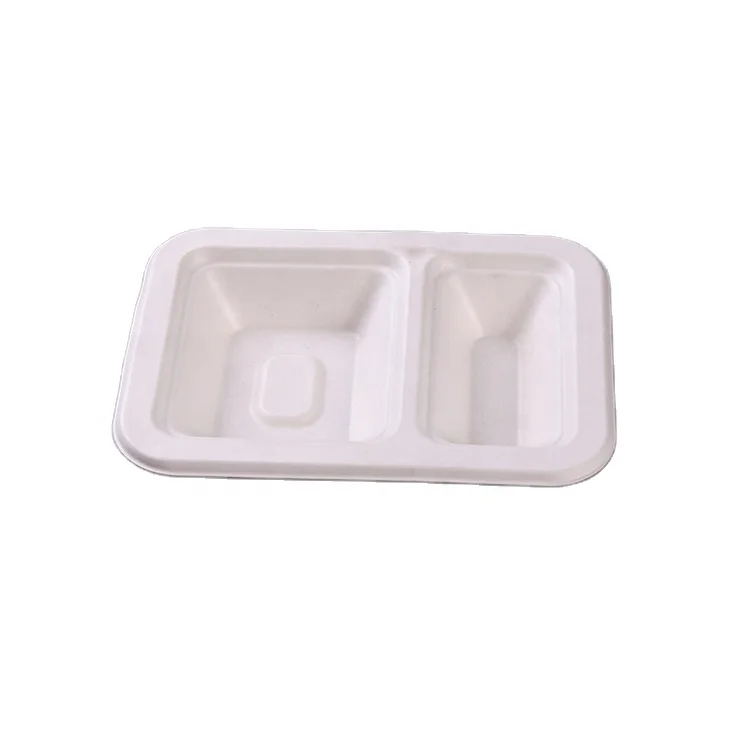 Customized Biodegradable Logo Size Eco friendly Sugarcane Bagasse Pulp Molded Chocolate Food Box Packaging