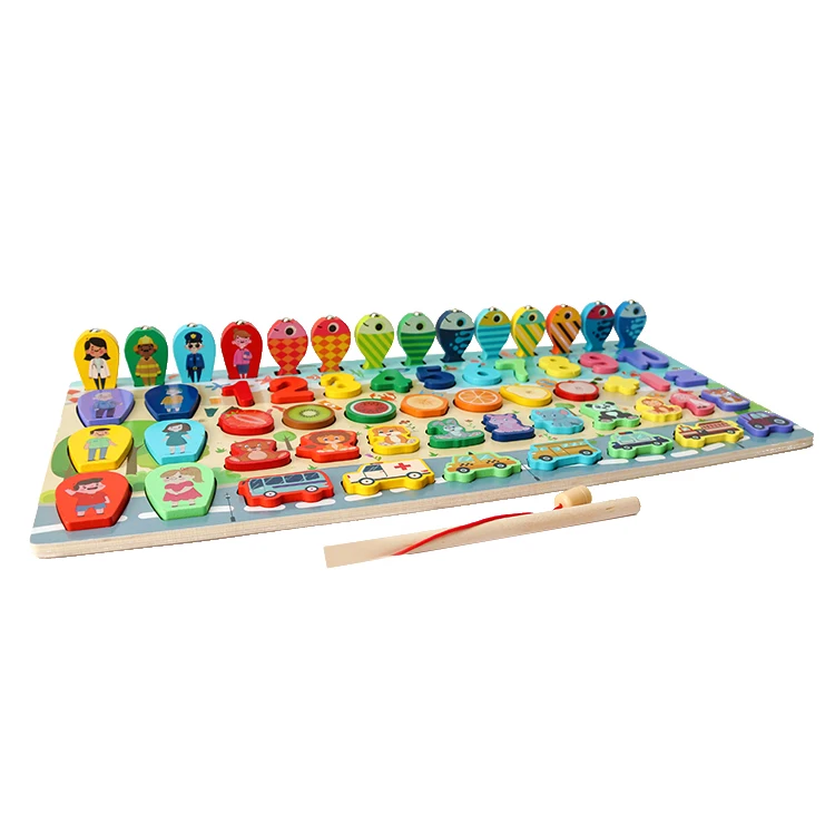 4 в 1, деревянные настольные игрушки с цифрами