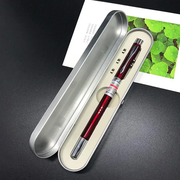 Multifunctional telescopic pointer pen four-in-one flashlight mini gift LED laser lamp can print LOGO
