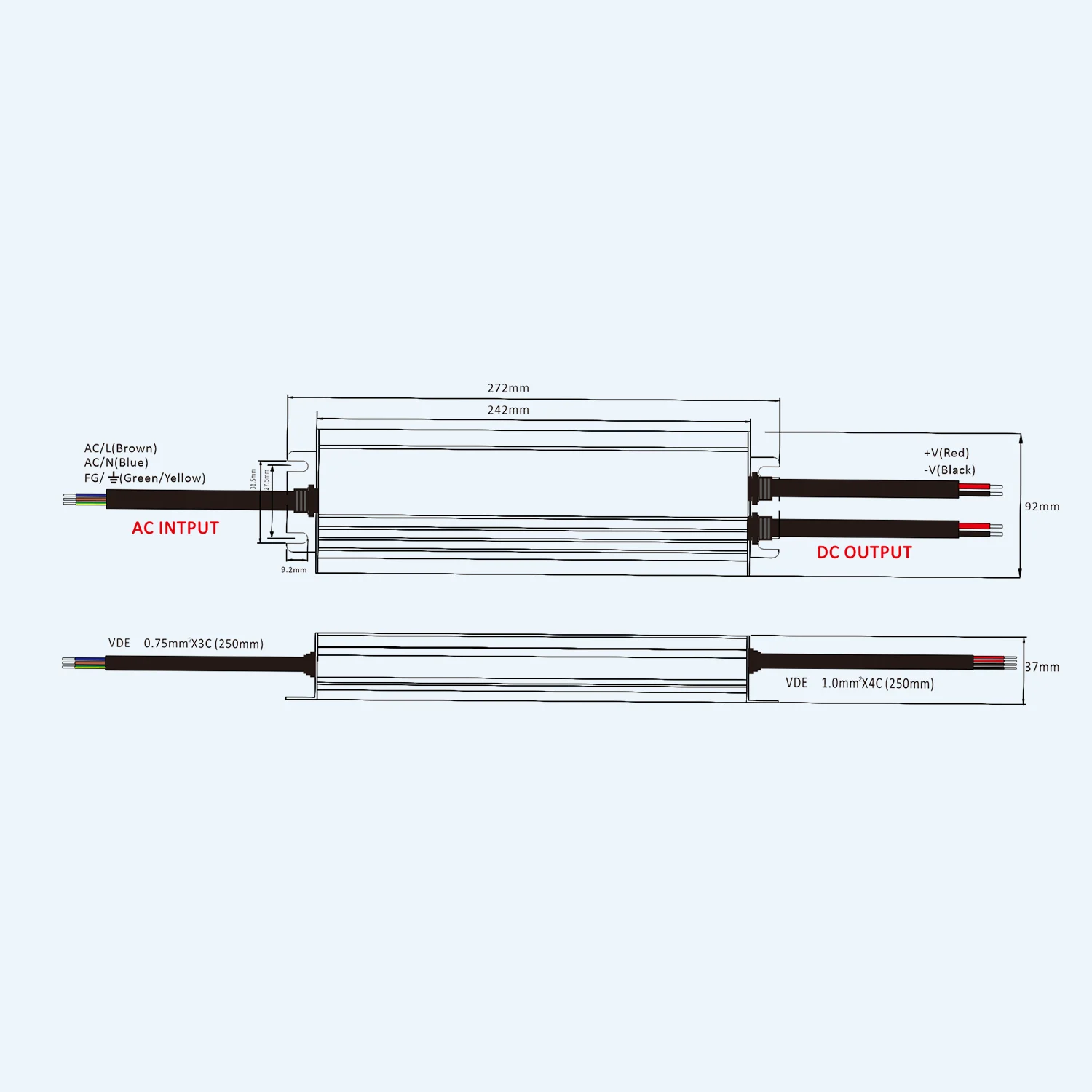 Пользовательский 400 Вт высокой мощности ip67 водонепроницаемый Светодиодный источник питания 24 В 12 светодиодный драйвер с CE ROHS