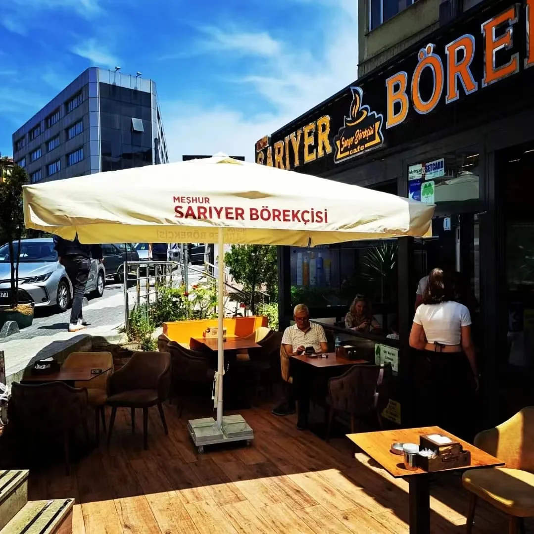 Outdoor restaurant patio umbrella Big parasol for cafe hotel furniture