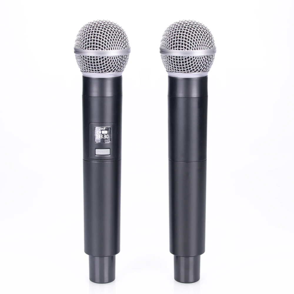 MIC-A01 UHF Universal Wireless Dual Handheld Dynamic Microphone  for Karaoke Singing Home KTV