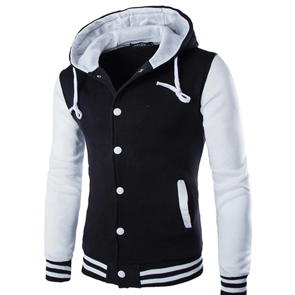 Custom Hooded Letterman Jacket Man Fleece Baseball Jackets Wholesale Blank University Varsity Jacket Men Chamarras Para Hombre
