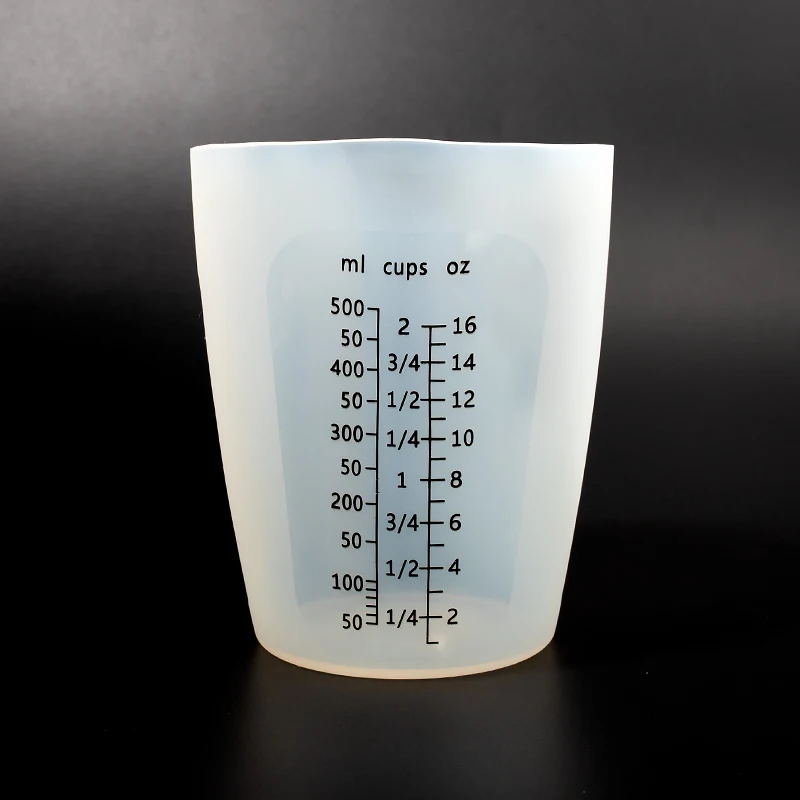 2 шт 250 мл 500 силиконовые мерные чашки со шкалой прозрачный градиентный для Смешивания Краски пятно лаборатории эпоксидной смолы контейнер-цистерна