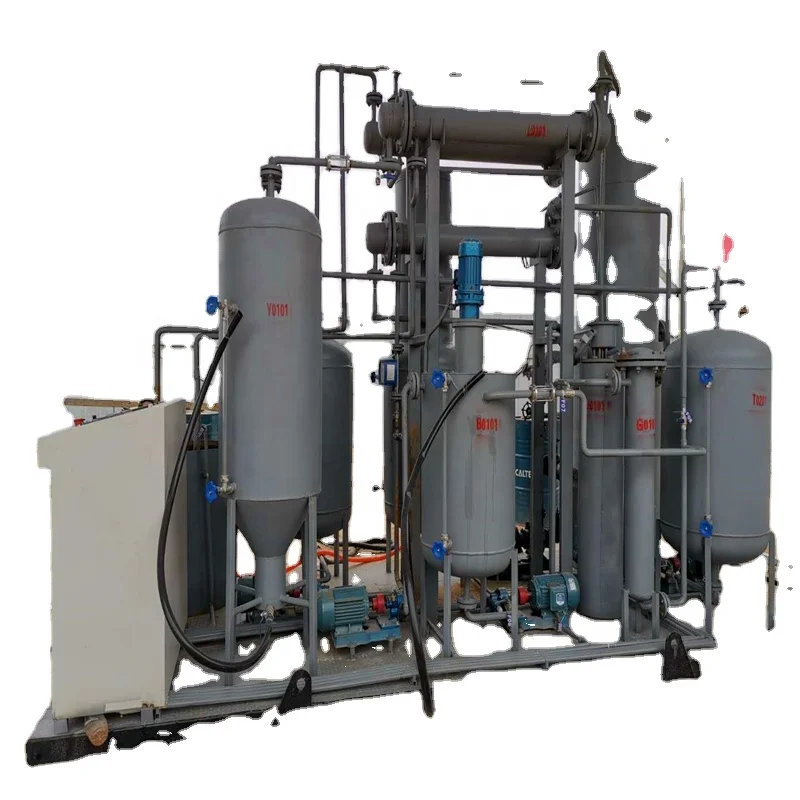2Tons-15Tons capacity 80% low sulphur diesel yield with PLC system modular oil refinery