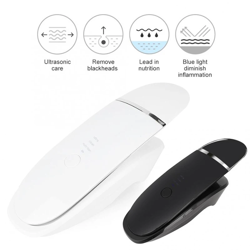 Новый стиль Отшелушивающий и омолаживающий инструмент с базовой беспроводной зарядкой ультразвуковой скребок для кожи