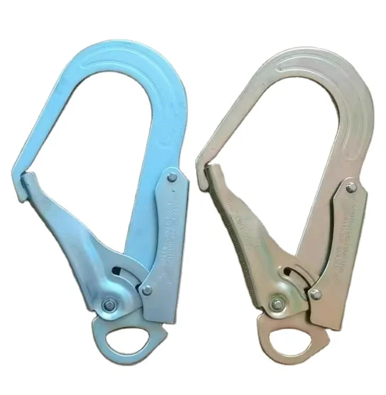 Fork lanyard polyamide rope High Quality 23kn Forged Steel Steel Double Lock Stamped Snap Hook Rebar Hook Safety Hardness Hardware Fall Protection