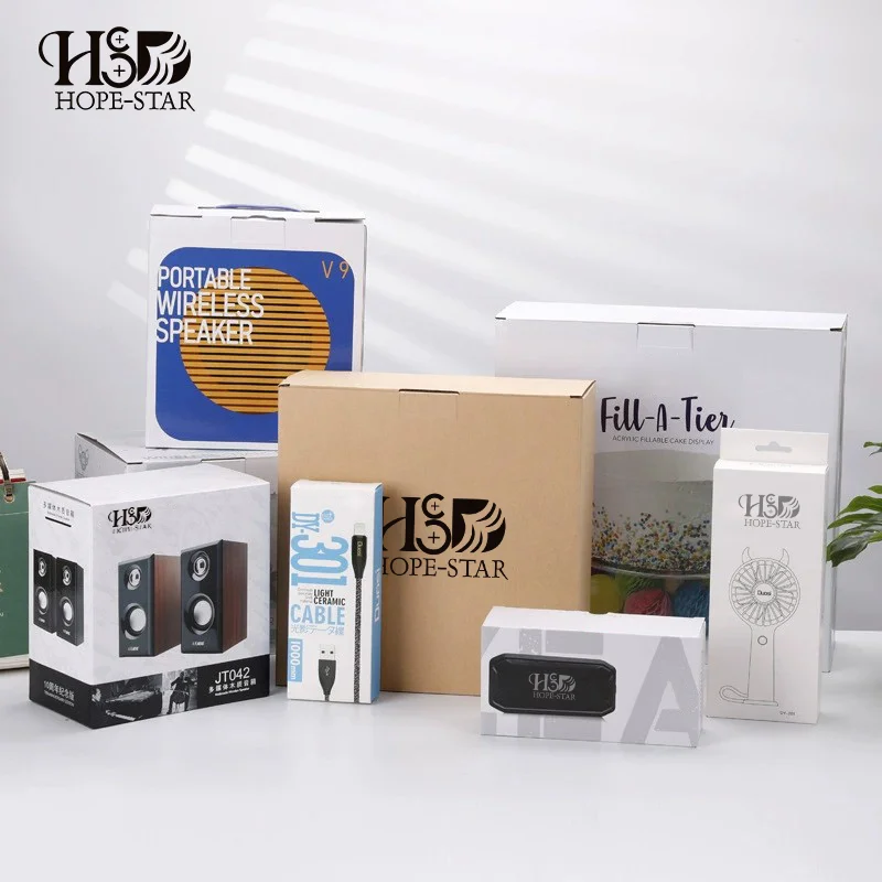 Guangdong Manufacturer Small Paper Box Packaging Empty Box For 3C Electronics Lucky Mystery Boxes Packaging