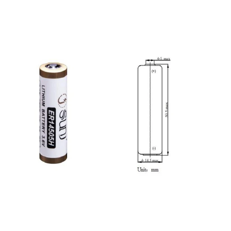 Large capacity high energy density primary lithium battery 3.6V smoke alarm power supply ER14505H  lisocl2 battery