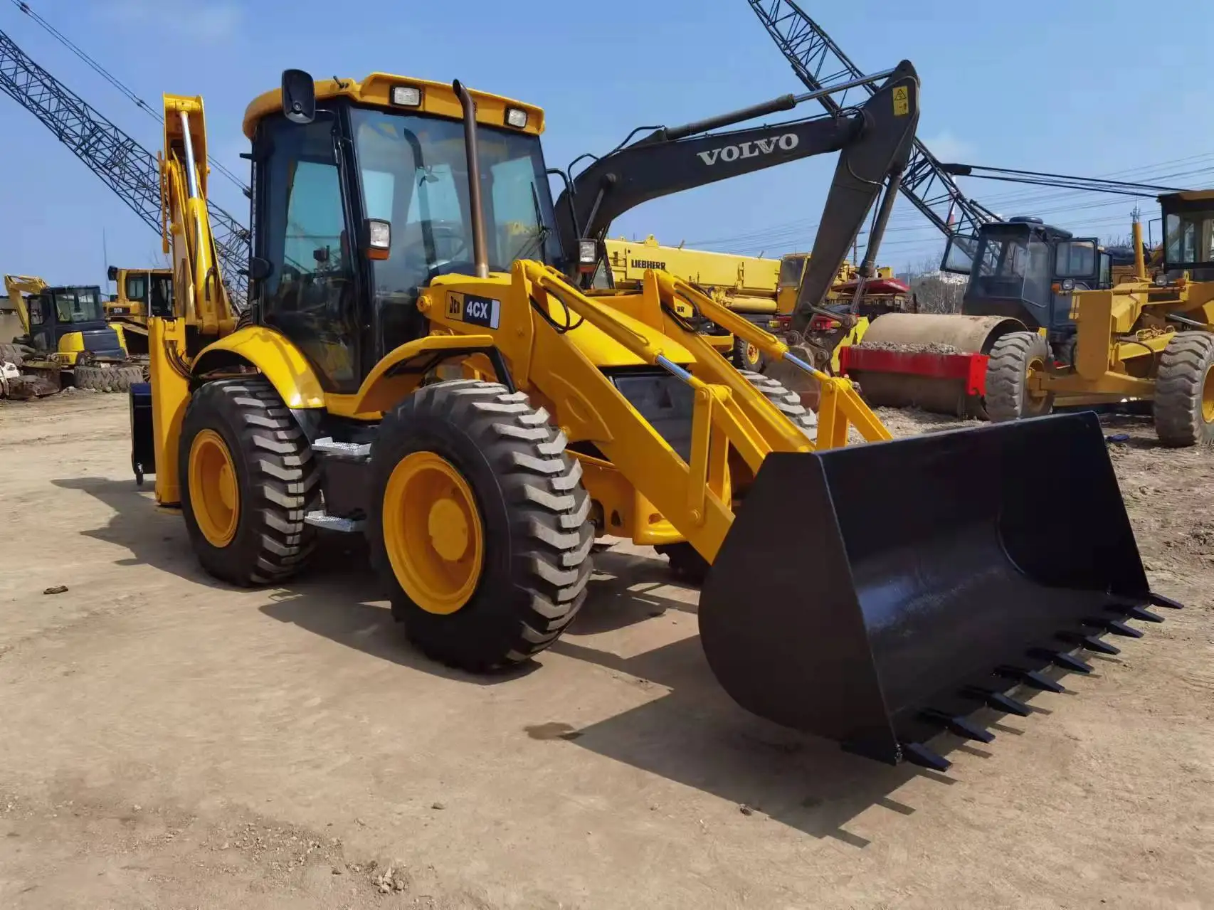 Second hand engineering machine original loader JCB4CX made in Britain with good performance