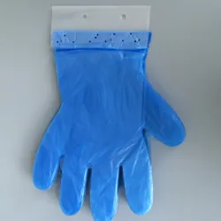 PE plastic single use  gloves food shop disposables can be hanger