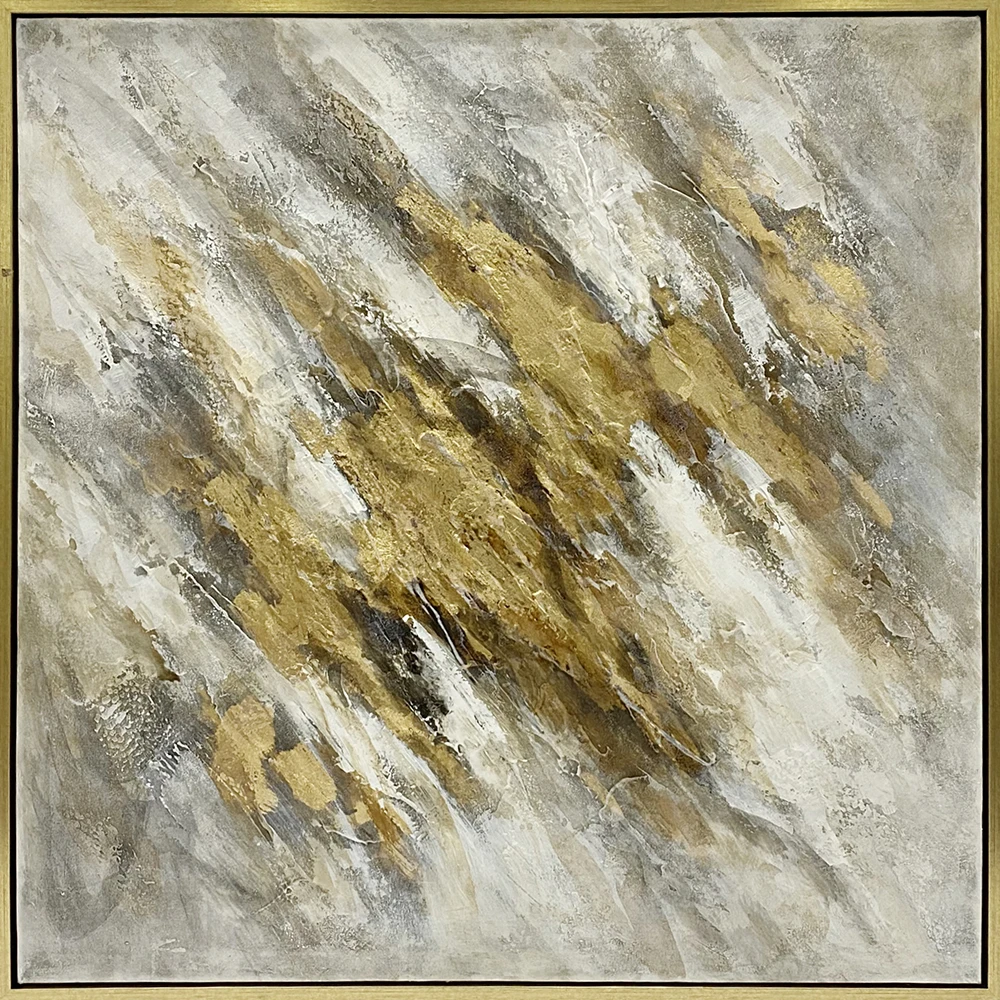Radiantly Composed Abstract Painting Blending Elegant Designs and Fluid Lines for a Lasting Impression