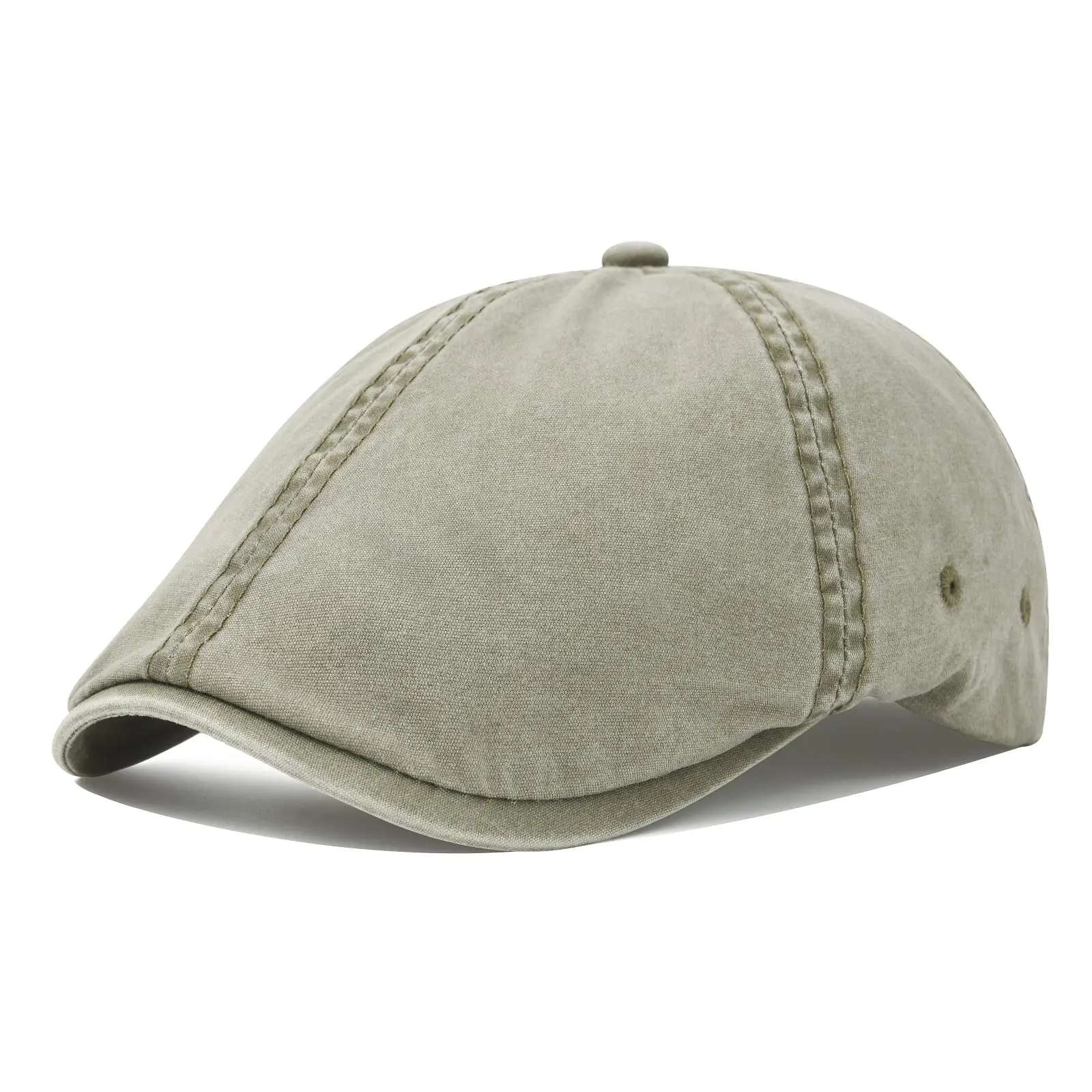 New Fashion Item Summer Customized 100%Cotton Soft Comfortable Washed Solid Sun Protection Breathable Flat Caps & Hats for Men
