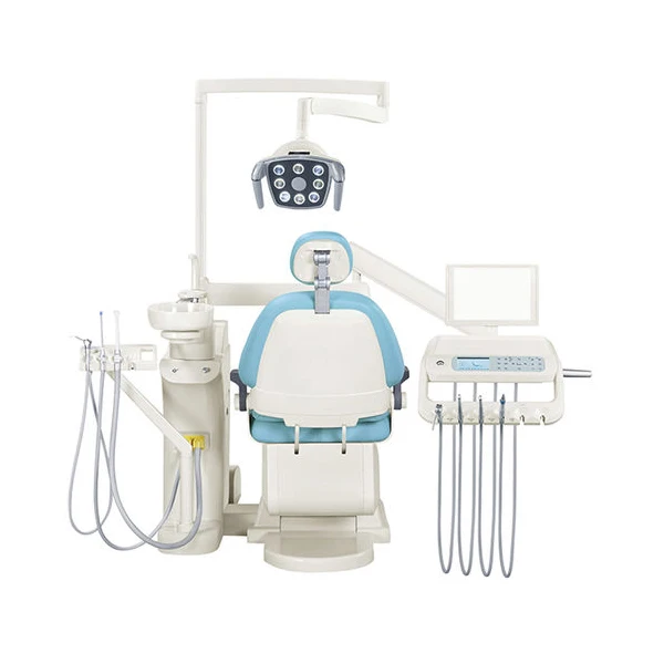 Foshan gladent luxury dental chair set floor fiexed type Dental Chair unit with implant led lamp
