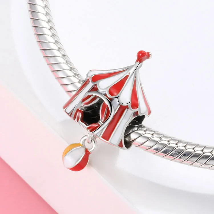 925 Sterling Silver circus clown spacer Beads Charms Fits Bracelets Necklace