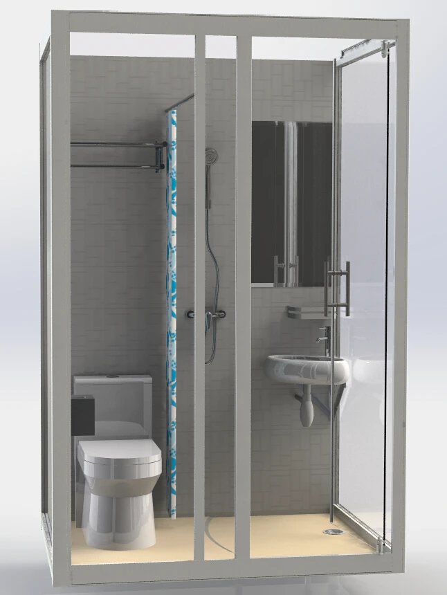 Modular Bathroom Pop-up Shower Tent Indoor Prefab Mobile Public Price Portable Toilet