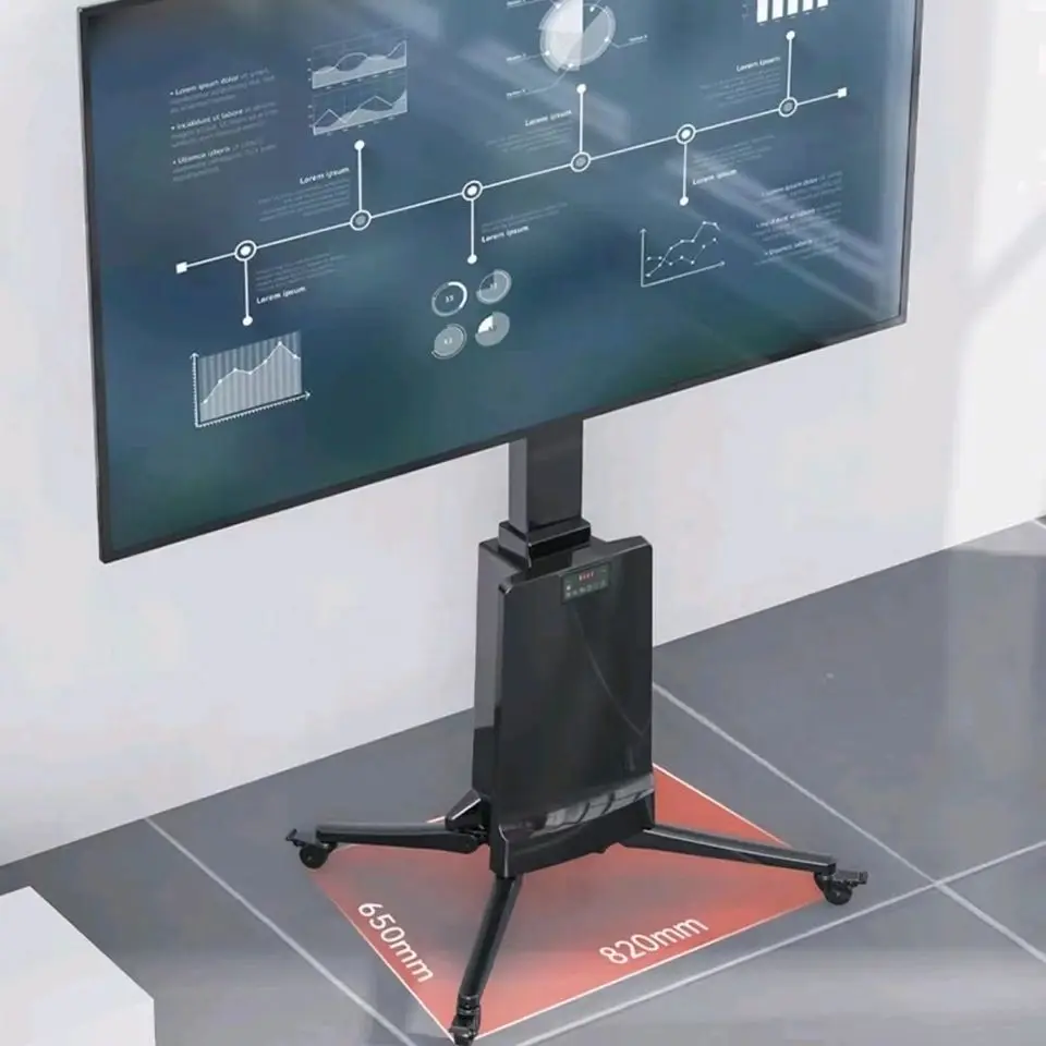 automatic tv lift mount drop down tv stand with led light 180 mounted floating