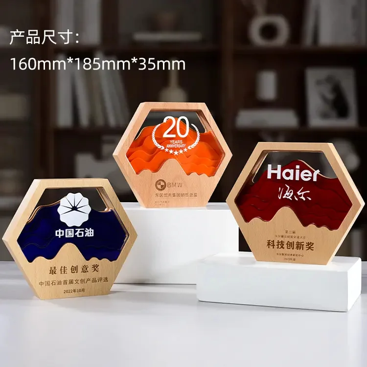 Custom Crystal Sport Trophy Cup Manufactures Metal Pentagram Acrylic Trophy