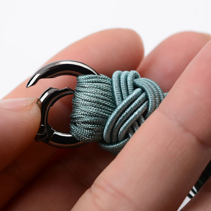 LONGJIE wholesales 10 colors 80mm  metal loop polyester keychain decorative tassel for key chain