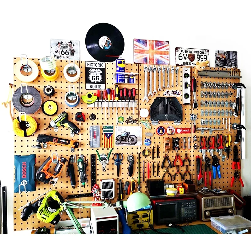 Custom Size Steel Panel Tool Metal Decorative Pegboard Display Stand