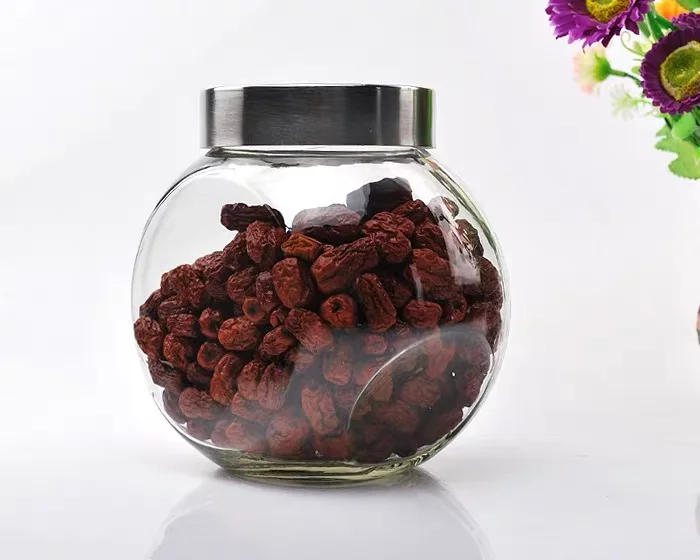 Glass Cookie Jars for Kitchen Counter Food Storage Canisters with Airtight Lids