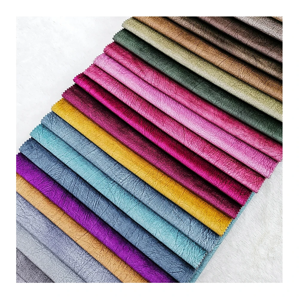 Printing Printed Plain Dyed Holland Velvet Polyester Knitting Sofa Fabric for Furniture