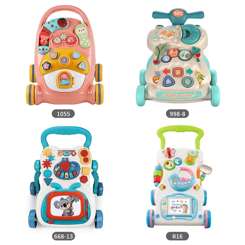 Wholesale Toddler Trolley Infant Fitness Multifunctional With Wheel For Learning Music Baby Walkers