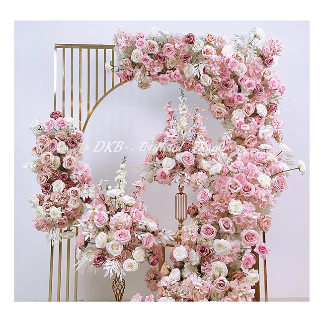 Wedding decoration & supplies direct Sales Pink White Silk Artificial Flower wedding Centerpieces Table Flower Ball