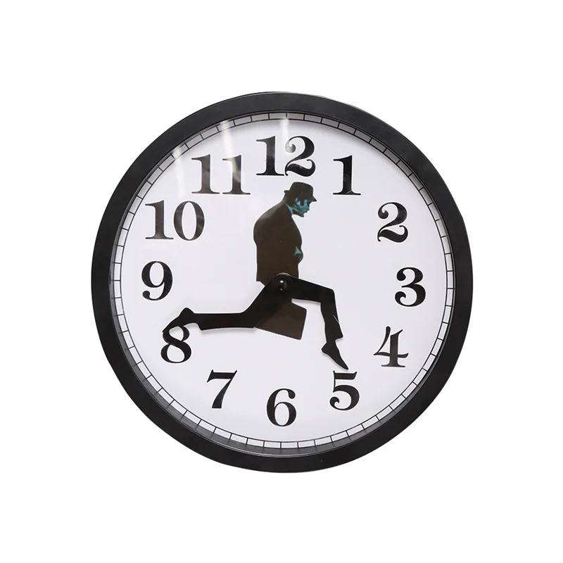 British Comedy Inspired Ministry Of Silly Walk Wall Clock Comedian Home Decor Novelty Wall Watch Funny Walking Silent Mute Clock