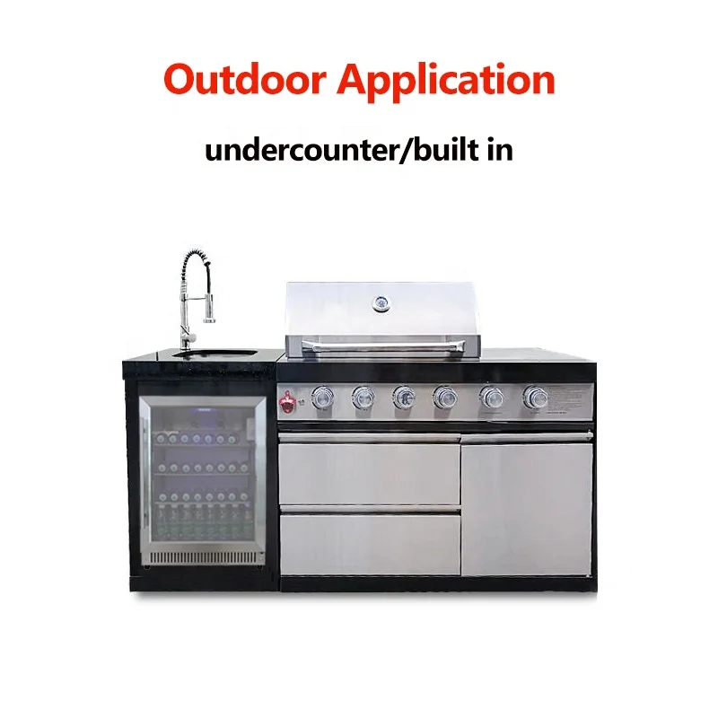 Sunnai Wholesale SS304 Glass Door Undercounter Beer Fridge Refrigerator For Bar