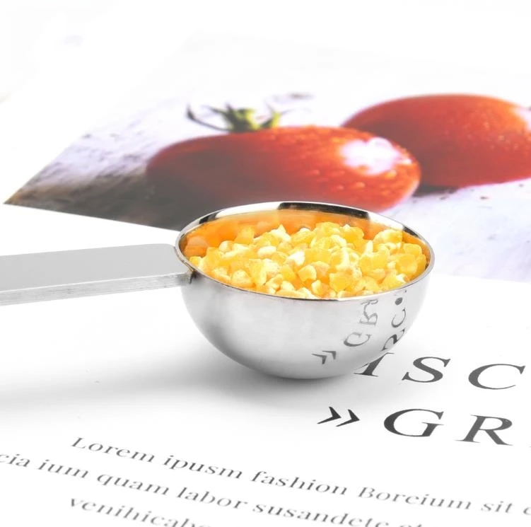 Stainless Steel Coffee Scoop Metal Measuring Spoon Double End Sugar Tea Coffee Spoons Tablespoon Kitchen Tool Accessories